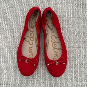Sam Edelman Women’s Felicia Scarlet Red Ballet Flats, Sz.7
